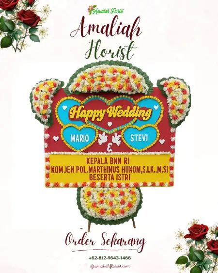 Papan Bunga Pernikahan Talang Padang